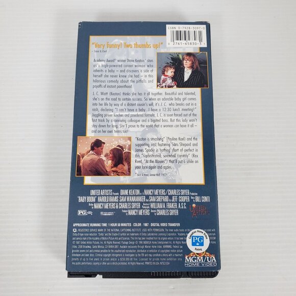Baby Boom VHS 1987 Diane Keaton Romantic Comedy MGM UA Movie Time Tested - Picture 2 of 7